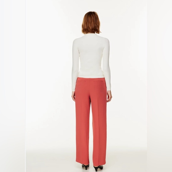 Wilfred The Effortless Pant High-Waisted Wide-Leg Pants - Warm Sienna Red Pink 8 - Picture 3 of 7